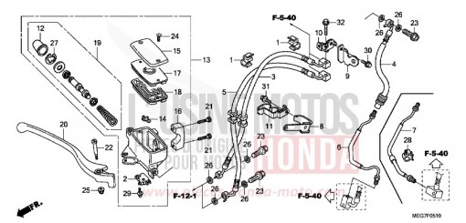 HAUPTBREMSZYLINDER, VORNE ZYLINDER (VT750C2S/CS) VT750CSC de 2012